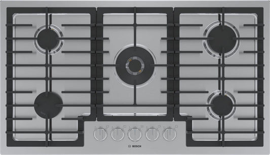 Bosch NGM8659UC 800 Series, Gas hob, 36'', Stainless steel