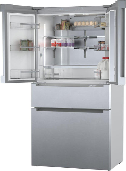 Bosch B36CL80ENS 800 Series, French Door Bottom freezer, multi door, 36'', Brushed steel (with anti-fingerprint)