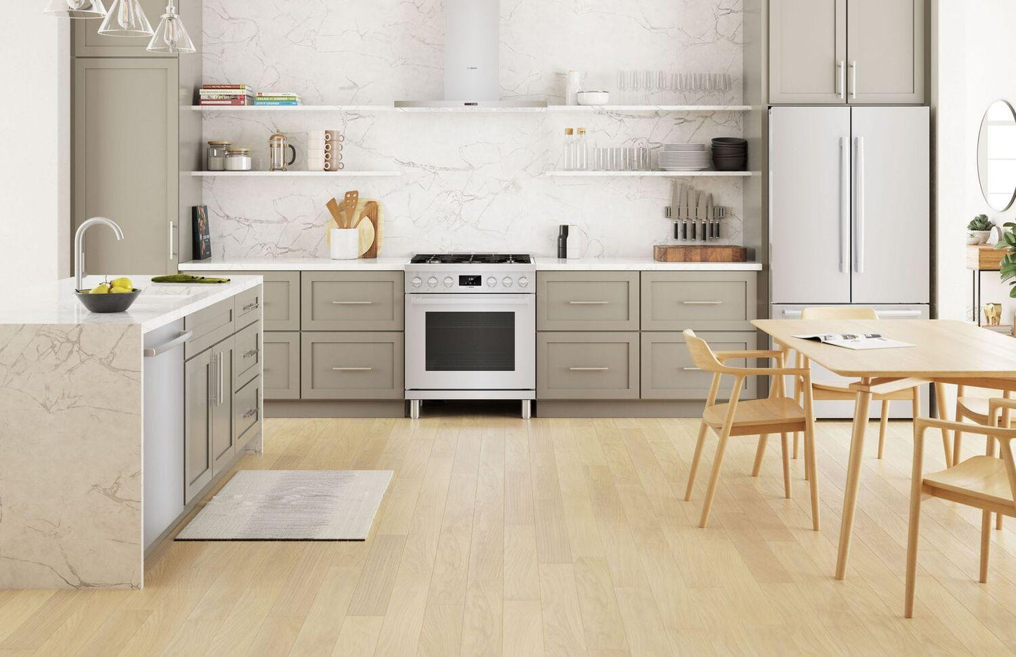 Bosch HGS8055UC 800 Series, Gas freestanding range, 30'', Stainless steel