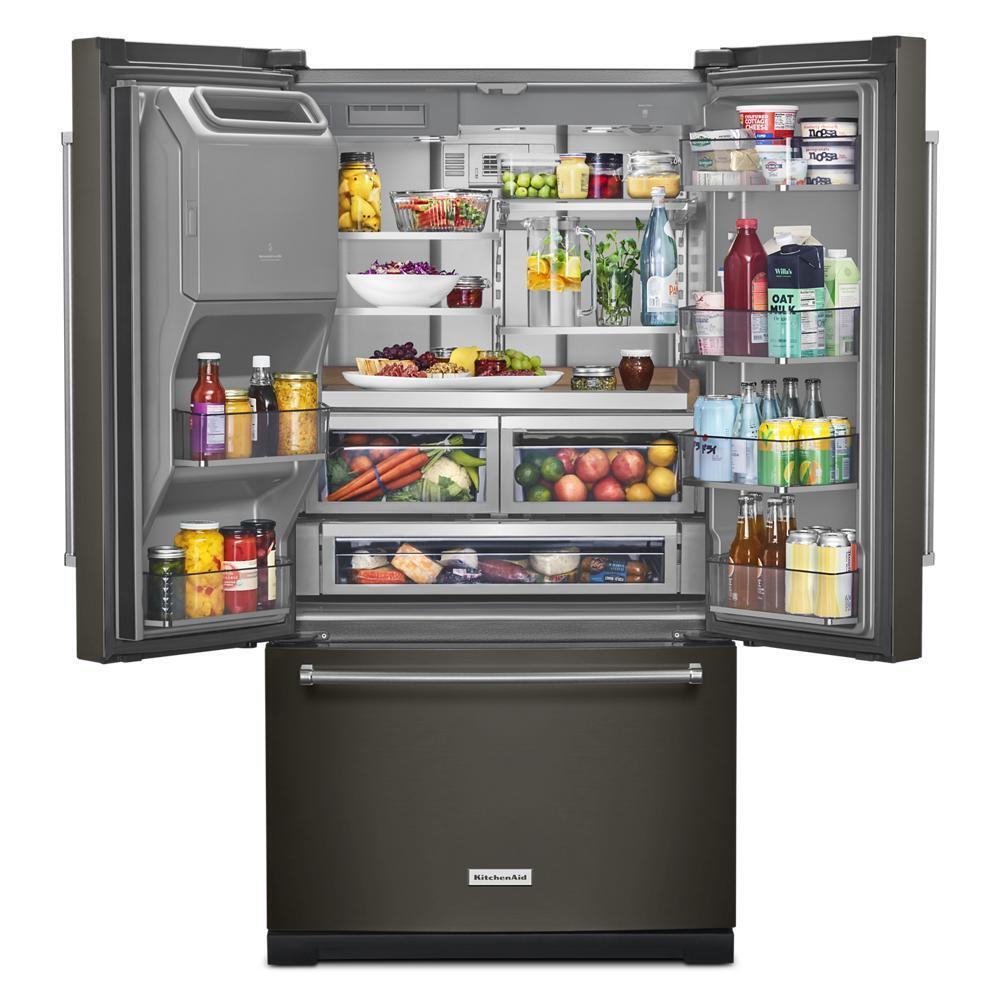 Kitchenaid KRFF577KBS 26.8 Cu. Ft. Standard-Depth French Door Refrigerator with Exterior Ice and Water Dispenser