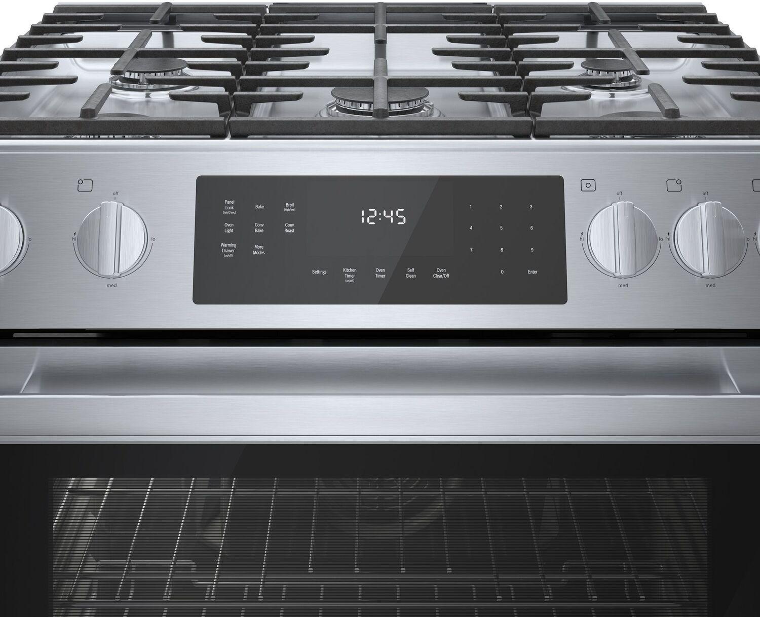 Bosch HGI8056UC 800 Series Gas Slide-in Range 30" Stainless Steel