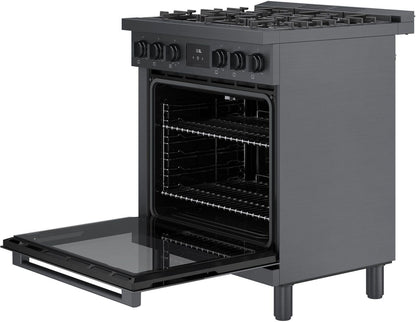 Bosch HGS8045UC 800 Series, Gas freestanding range, 30'', Black stainless steel