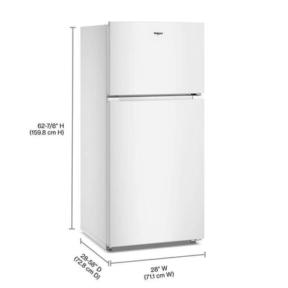 WRTX3314TW Whirlpool® 28-inch Wide Top Freezer Refrigerator with Total Coverage Cooling- 14.3 Cu. Ft.