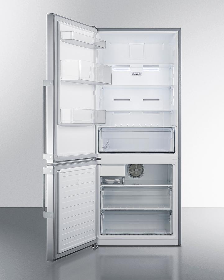 Summit FFBF284SSIMLHD 28" Wide Bottom Freezer Refrigerator