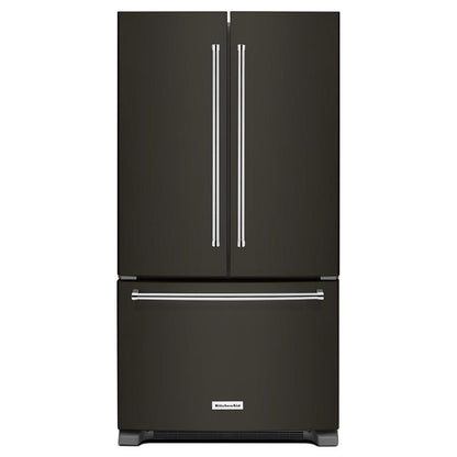 Kitchenaid KRFF305EBS 25 Cu. Ft. 36-Width Standard Depth French Door Refrigerator with Interior Dispense and PrintShield™ Finish
