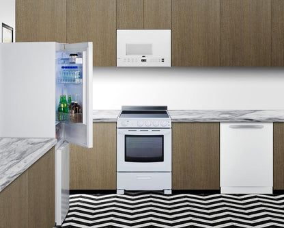 Summit FFBF121W 24" Wide Bottom Mount Refrigerator-freezer