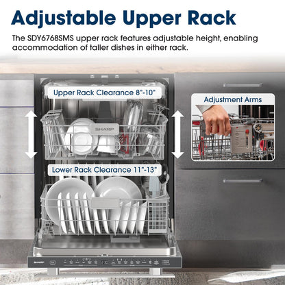 Sharp SDY6768SMS 24 in. Stainless Steel Dishwasher