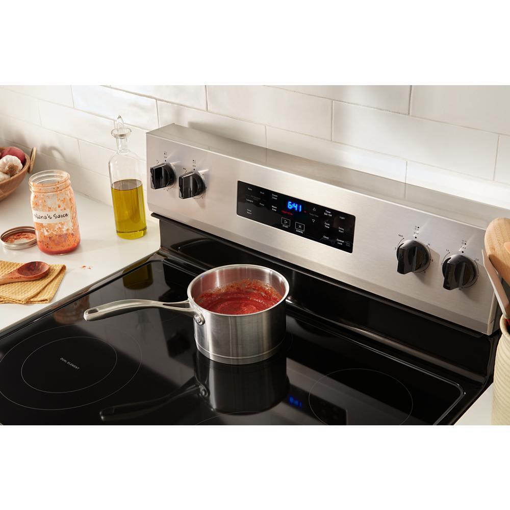 Whirlpool WFES3330RS 30-inch Electric Range with Steam Clean