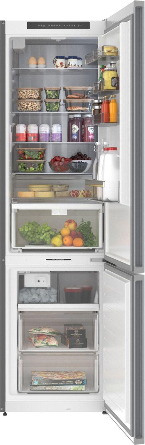 Bosch B24CB80ESS 800 Series, free-standing fridge-freezer with freezer at bottom, 24'', Brushed steel (with anti-fingerprint), Total No Frost