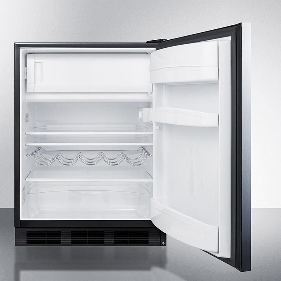 Summit CT663BKSSHHADA 24" Wide Refrigerator-freezer, ADA Compliant