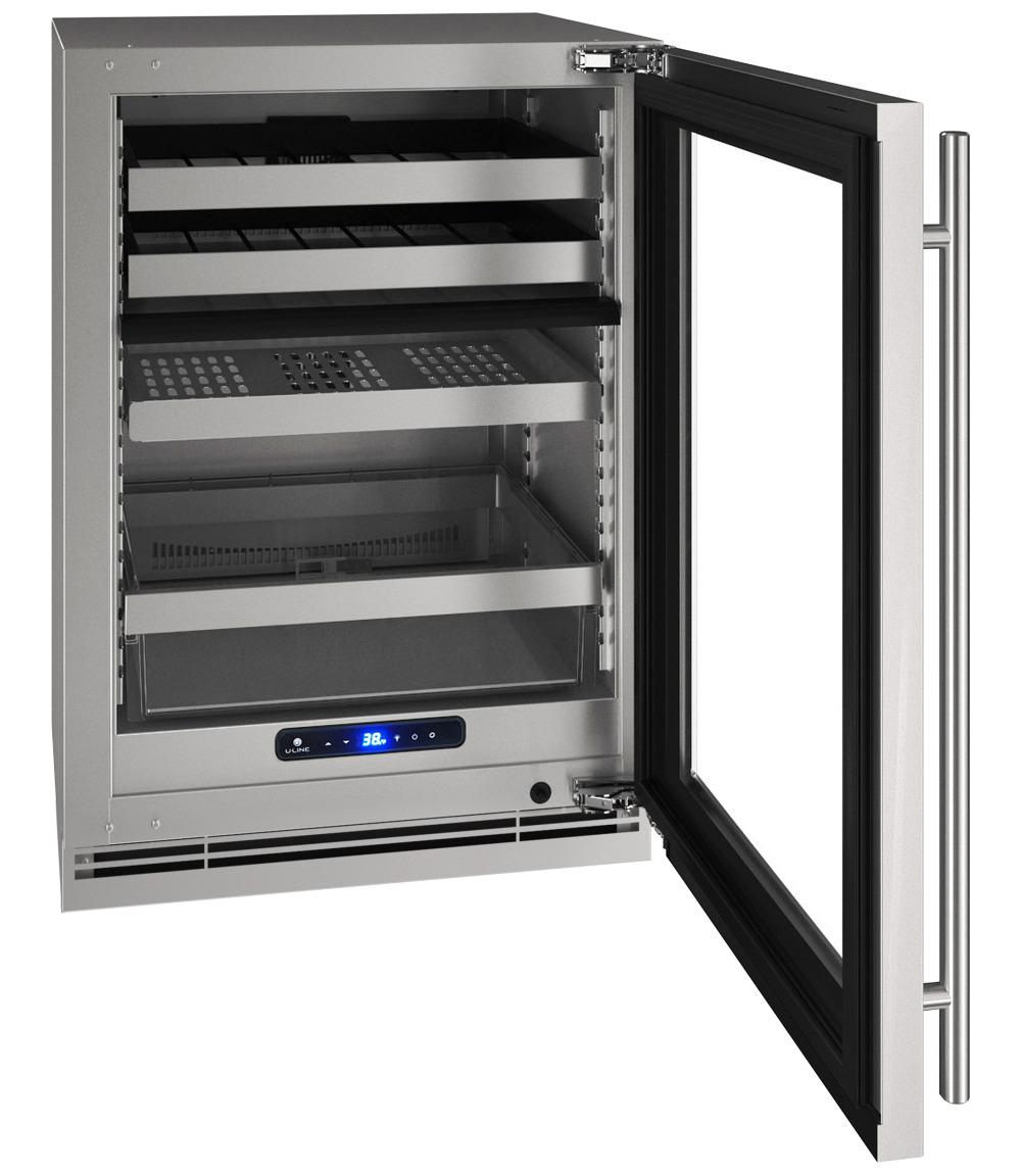 U-Line UHBD524SG01A Hbd524 24" Dual-zone Beverage Center With Stainless Frame Finish and Field Reversible Door Swing (115 V/60 Hz)