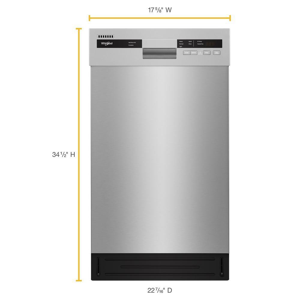 Whirlpool WDPS5118PM Small-Space Compact Dishwasher with Stainless Steel Tub