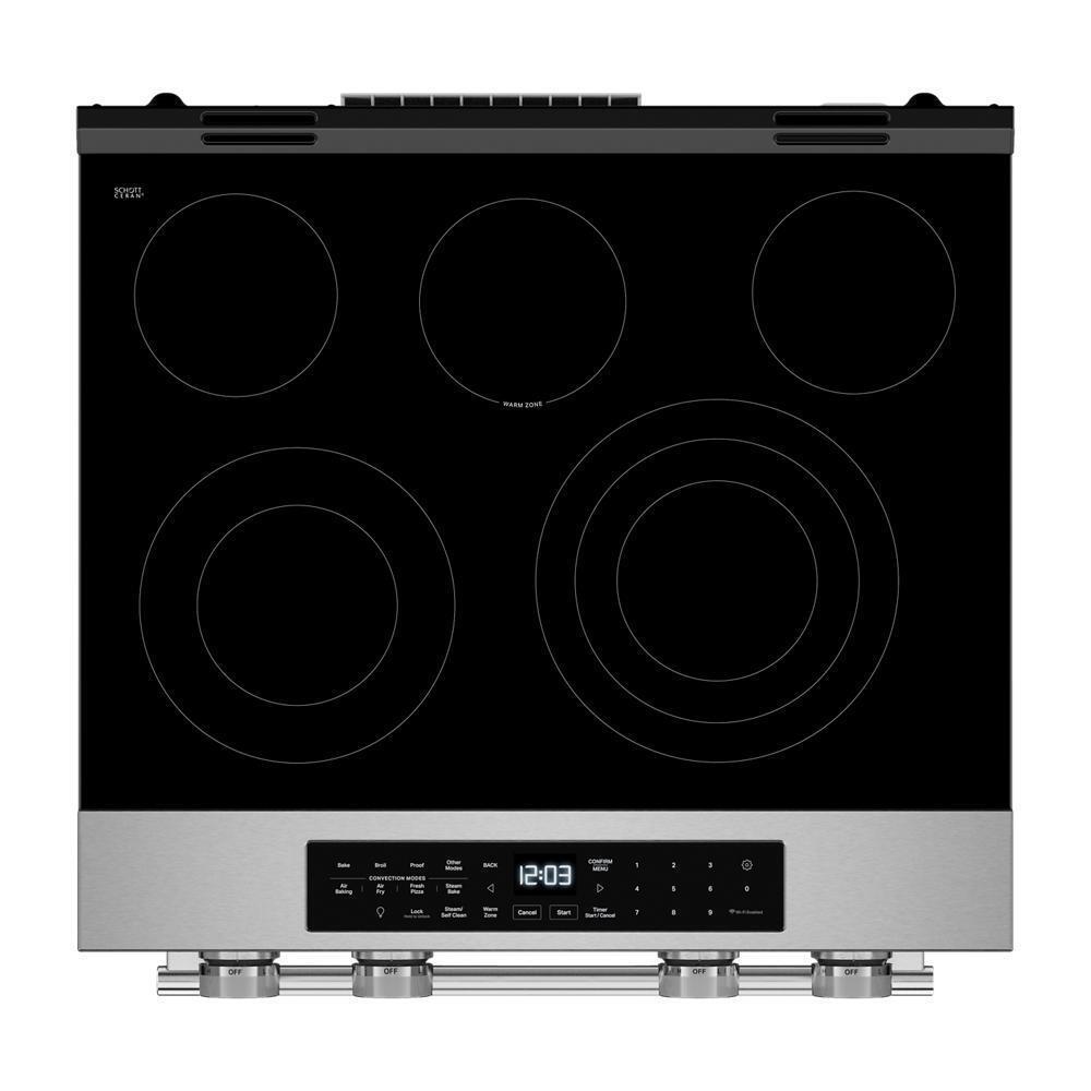 Kitchenaid KSES430SPS 5.3 Cu. Ft. Smart Slide-in Electric Range with Convection Cooking Modes and Steam Bake Mode