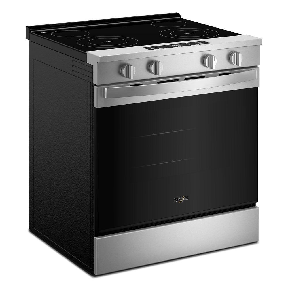 Whirlpool WSES3130SS 30-inch Electric Range with No Preheat and Slow Cook Modes