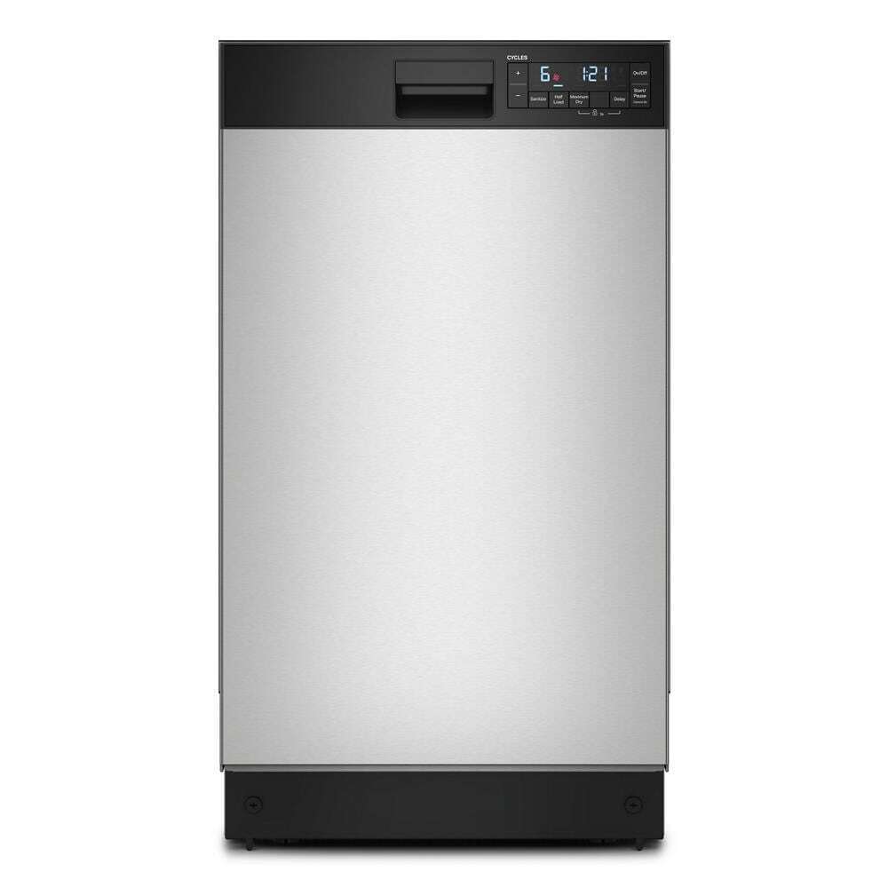 Whirlpool WDFS5118SS 18" Stainless Steel Dishwasher with Half Load Cycle and Triple Spray Arms - 48 dBA