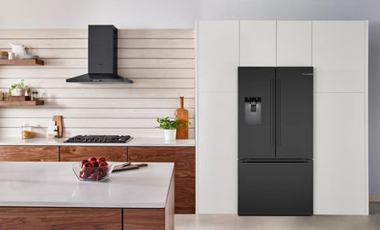 Bosch B36FD52SNB 500 Series, French Door Bottom freezer, multi door, 36'', Black inox-antifingerprint, Total No Frost