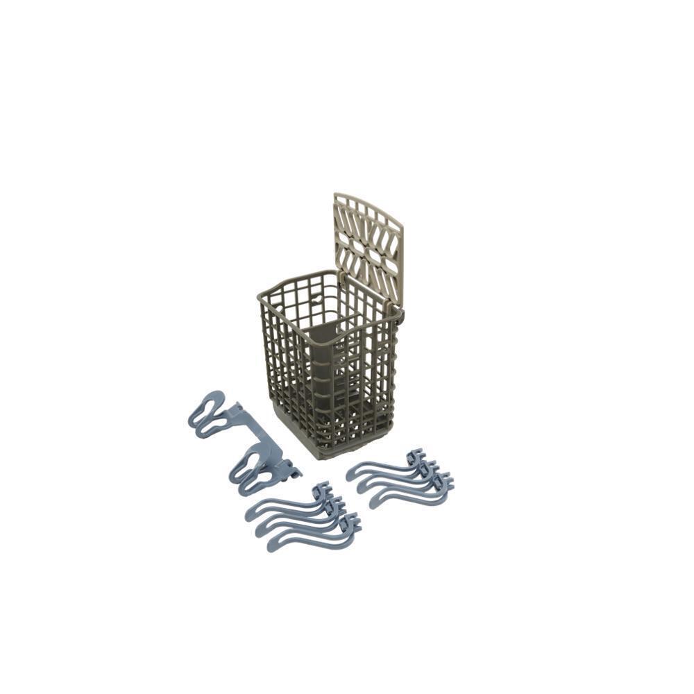 Maytag DISHEXTEND Dishwasher Silverware Basket Extension Kit (Grey/Blue) - Includes Six Light Item Clips, One Side Clip, and One Side Utensil Clip