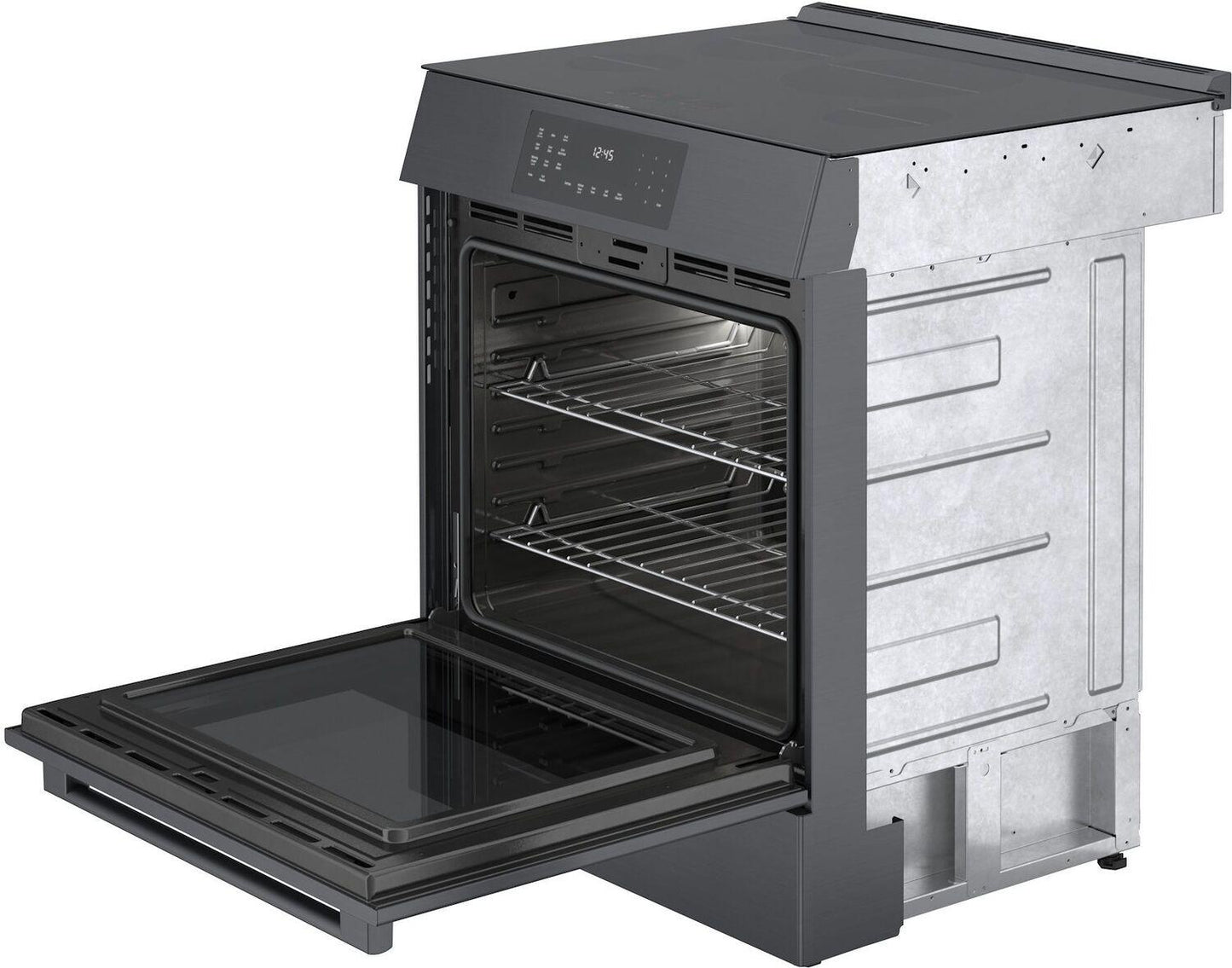 Bosch HII8047U 800 Series, Induction slide-in range, 30'', Black stainless steel