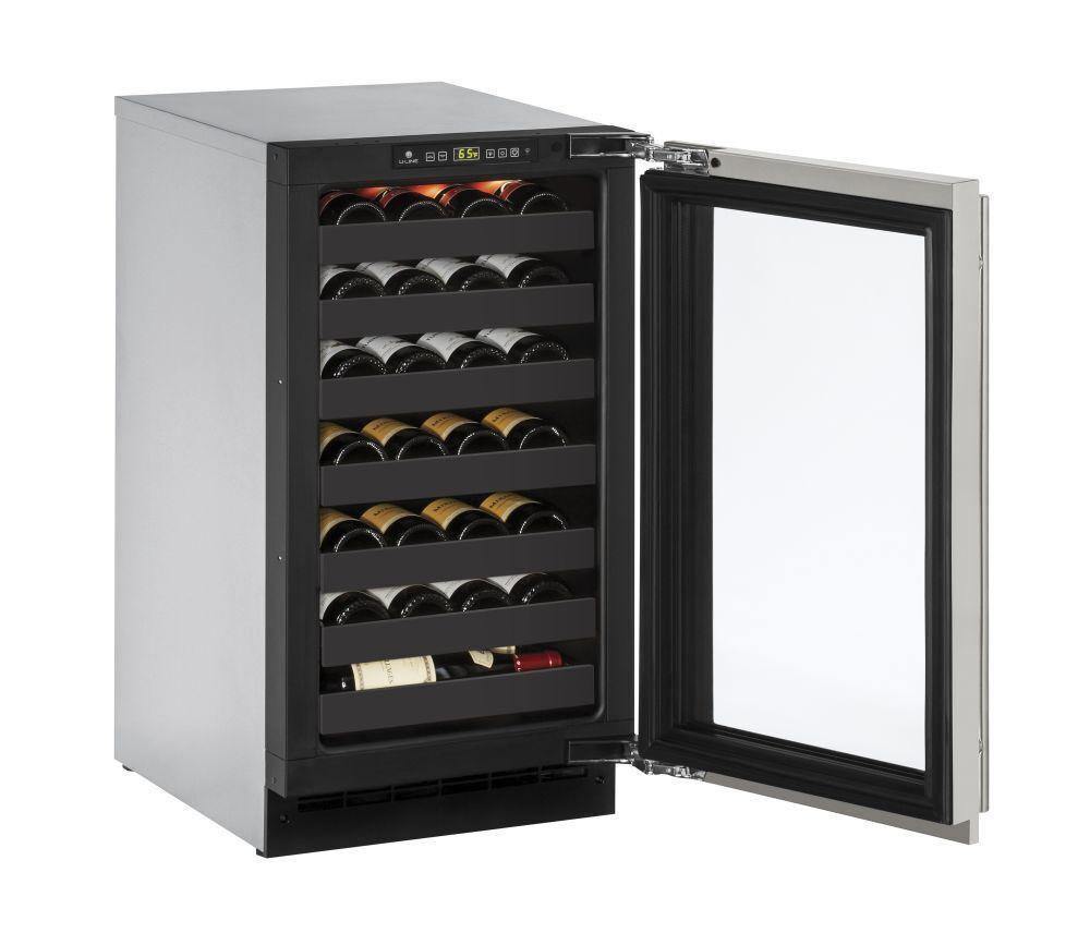 U-Line U2218WCS00B 2218wc 18" Wine Refrigerator With Stainless Frame Finish (115 V/60 Hz)