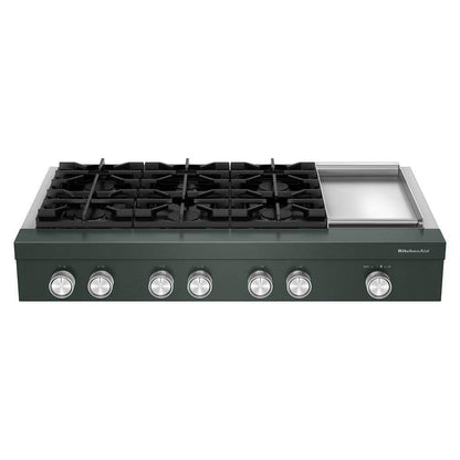 KCGK948TJP KitchenAid® 48-inch 6-Burner Gas Commercial-Style Rangetop with Griddle