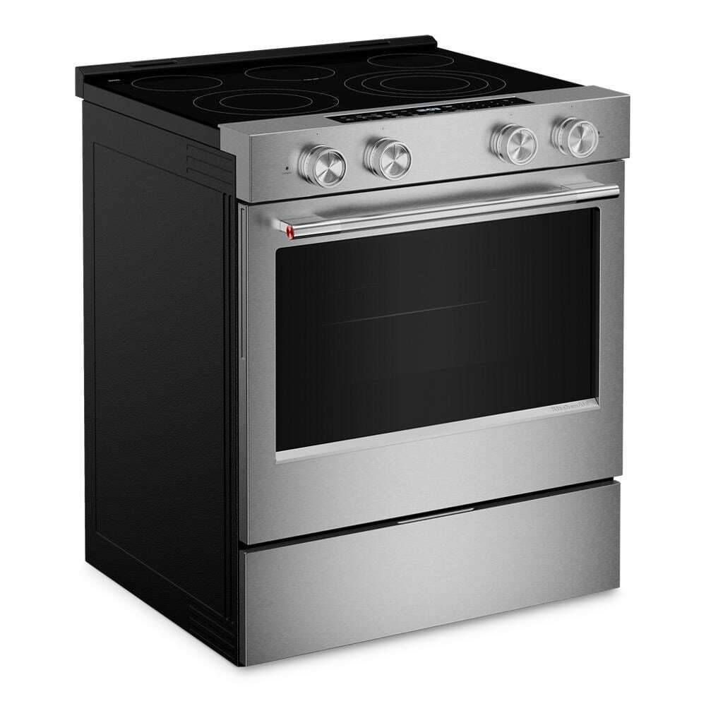 Kitchenaid KSES430SPS 5.3 Cu. Ft. Smart Slide-in Electric Range with Convection Cooking Modes and Steam Bake Mode