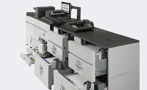 Sharp MXM1056 MX-M1056 Monochrome Networked Digital Multifunction Printer Prints up to 105 pages per minute , copy, scan, fax Maximum paper capacity of 13,500 sheets Exceptional Image Quality with 1200 x 1200 dpi print resolution