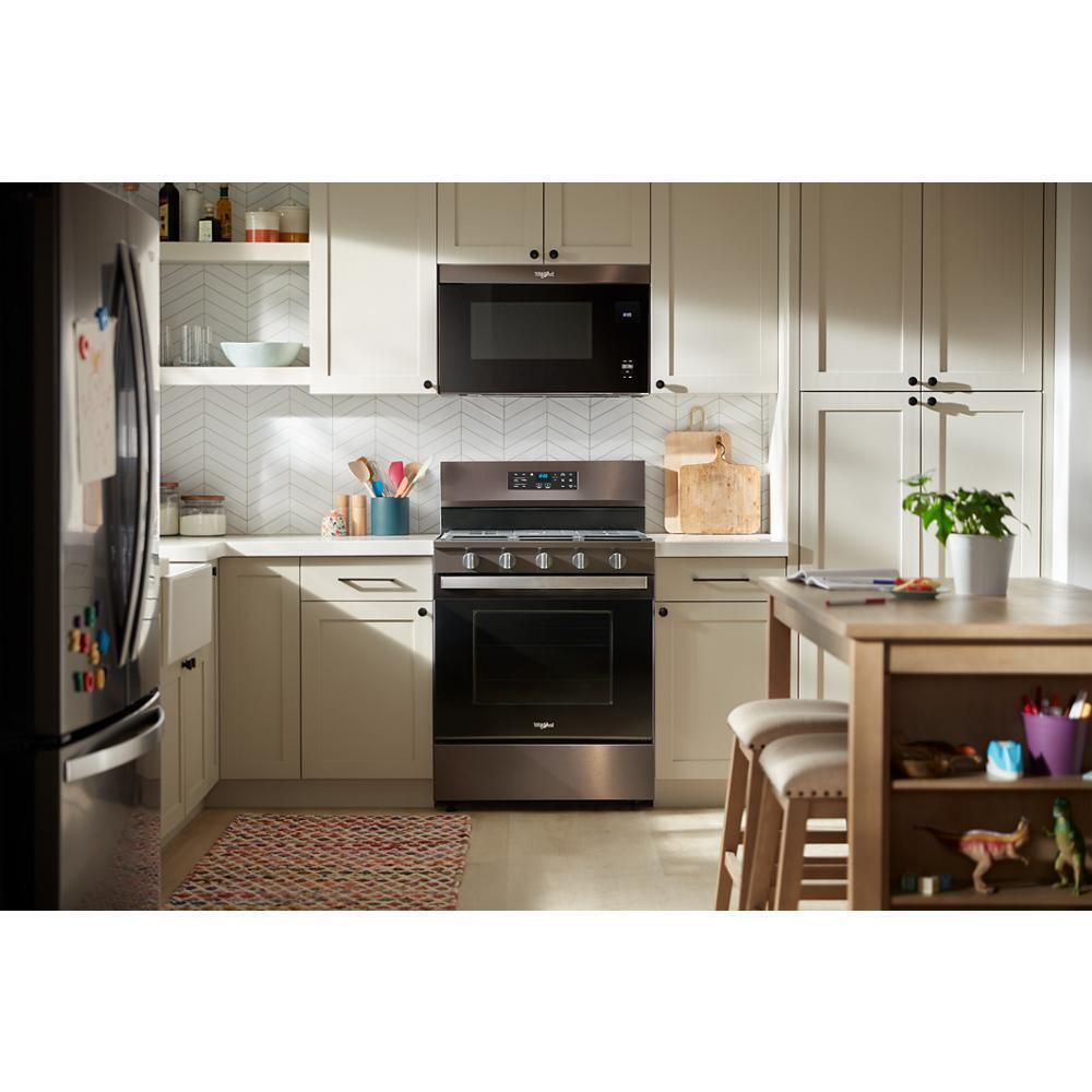 Whirlpool WFGS5730SV 30-inch Gas Range with Air Cooking Technology and EZ-2-Lift™ Hinged Grates