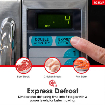 Sharp R21LVF Medium-Duty Commercial Microwave Oven with 1000 Watts