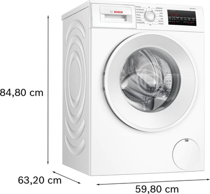 Bosch WGA14400UC 300 Series, washing machine, frontloader fullsize, 1400 rpm, White