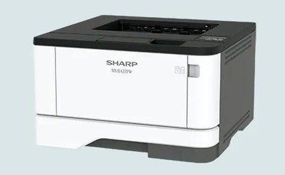 Sharp MXB427PW MX-B427PW Monochrome Wireless Printer Prints up to 42 pages per minute Maximum paper capacity of 900 sheets 600 x 600 dpi printing delivers clear images and text