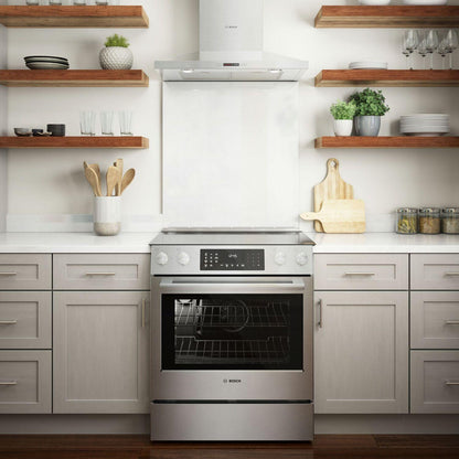 Bosch HEI8056U 800 Series, Electric slide-in range, 30'', Stainless steel