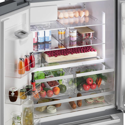 Bosch B36CD52SNS 500 Series, French Door Bottom freezer, multi door, 36'', Brushed steel (with anti-fingerprint), Total No Frost