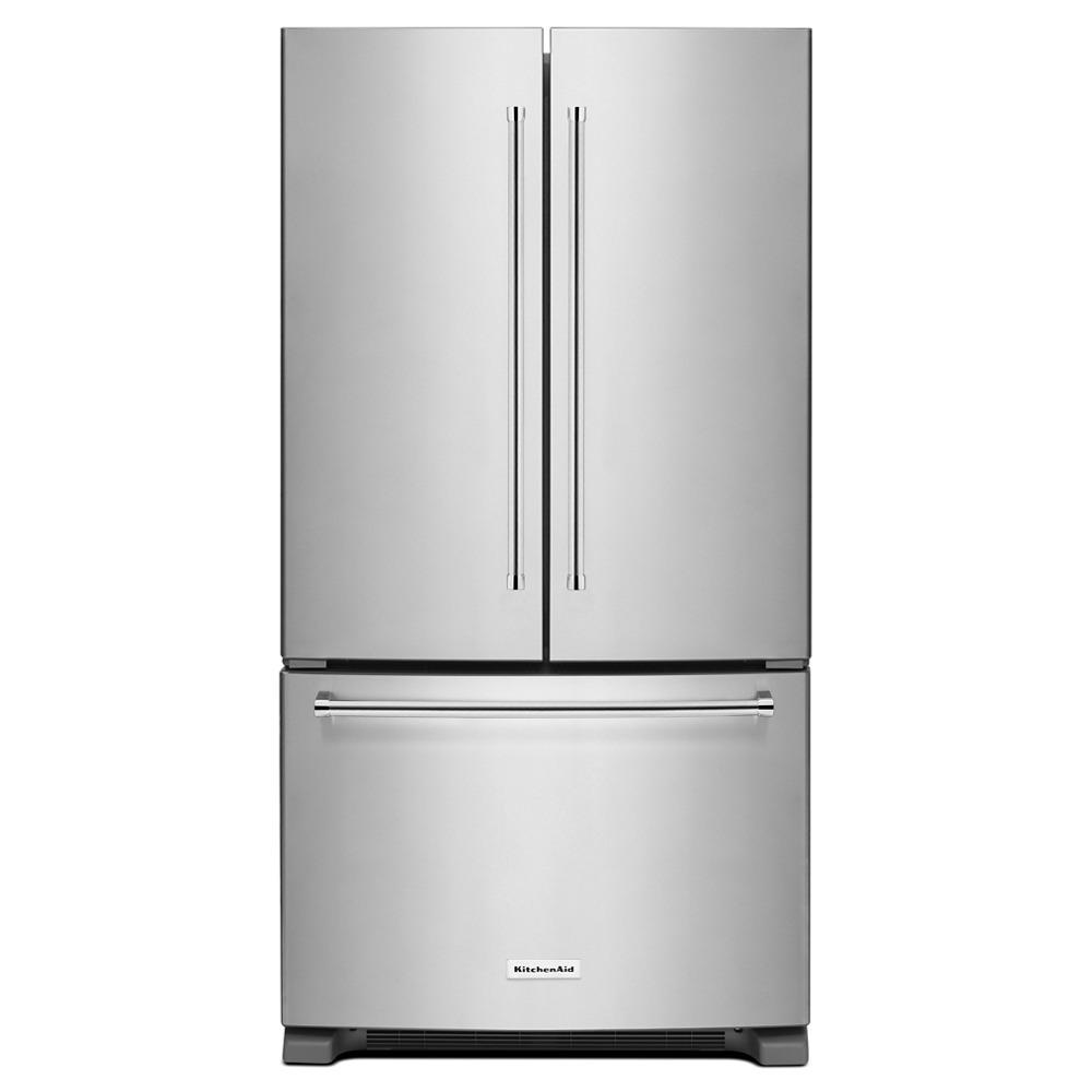 Kitchenaid 25 Cu. Ft. 36-Width Standard Depth French Door Refrigerator with Interior Dispense