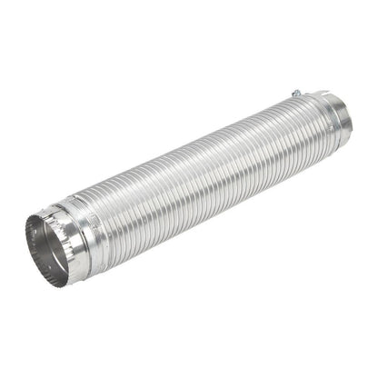 Whirlpool 4396010RP 6' Dryer Exhaust Duct of snap-lock metal, with 1 male fitting and 1 female fitting for standard 4" exhaust openings