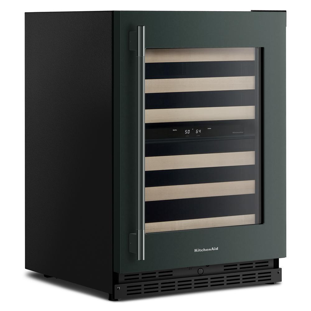 Kitchenaid KUWR524SJP 24" Undercounter Wine Cellar with Full-Extension Wood-Front Racks