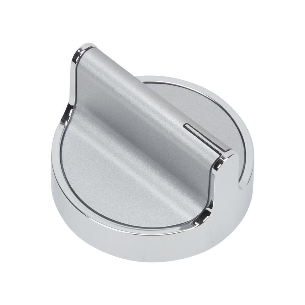 Whirlpool WPW10594481 Range Surface 1 7/8-IN D Round, Blade-Style Burner Control Knob with 1/2-IN Spindle - Stainless Steel