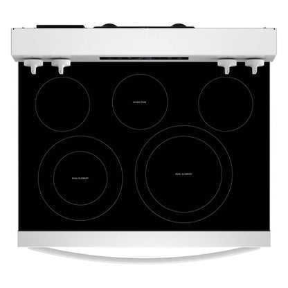 Whirlpool WFES5730SW 30-inch Electric Range with Air Cooking Technology
