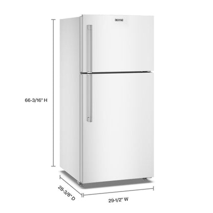 Maytag MRTX5119SW 30-Inch Wide Top-Freezer Refrigerator with Garage Mode-19 Cu. Ft.
