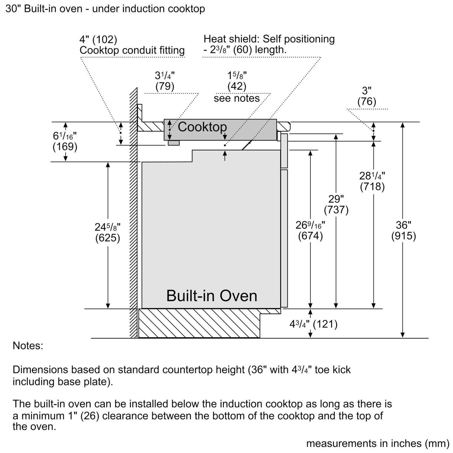 Bosch NIT5060UC 500 Series, Induction hob, 30'', surface mount without frame