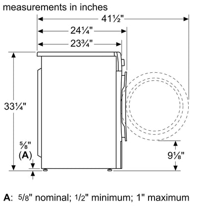 300 Series Washer - 208/240V, Cap. 2.2 cu.ft., 15 Cyc.,1,400 RPM, 54 dBA White/Door, ENERGY STAR
