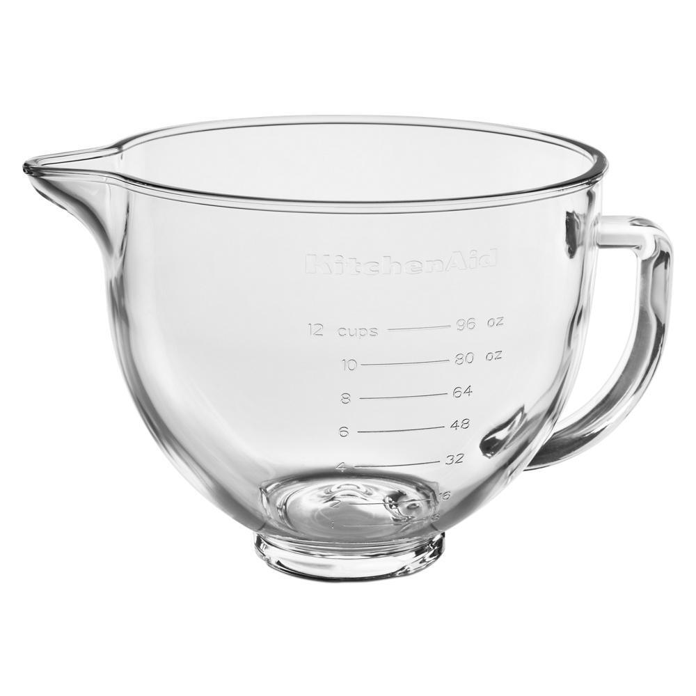 Kitchenaid KSM5GB 5 Quart Tilt-Head Glass Bowl with Measurement Markings & Lid