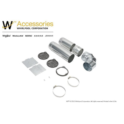 Maytag W10323246 4-way internal dryer vent kit for Left, Right, and Bottom venting, compatible with WE/GD94/95/97HEX & ME/GD6000/7000X models.