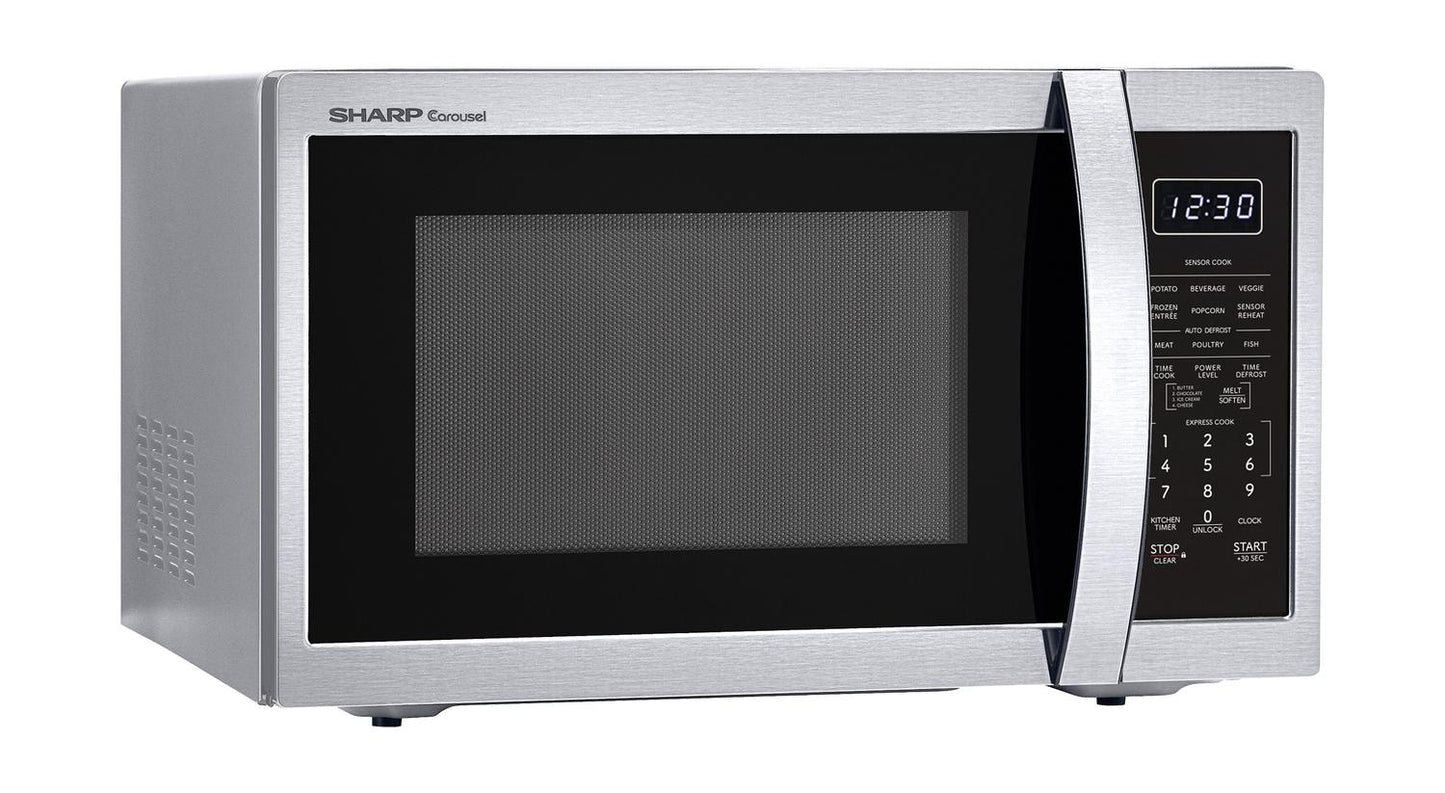 SMC1450KS Sharp 1.4 cu. ft. 1100W Stainless Steel Countertop Microwave Oven