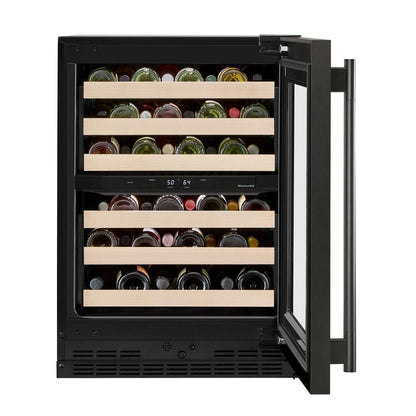 Kitchenaid KUWR524SBE 24" Undercounter Wine Cellar with Full-Extension Wood-Front Racks