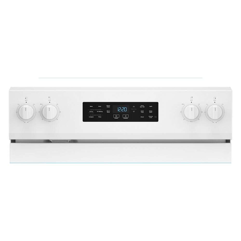 Whirlpool WFES4530SW 30-inch Electric Range with Air Cooking Technology and Steam Clean