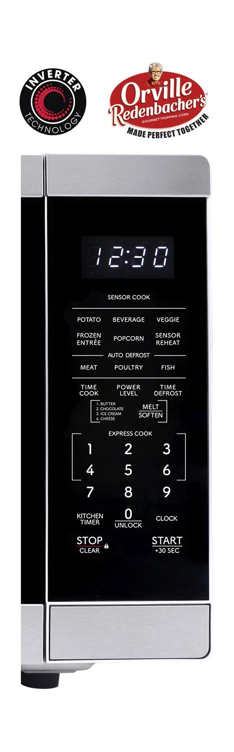SMC1464KS Sharp 1.4 cu. ft. 1100W Stainless Steel Countertop Microwave Oven with Inverter Technology