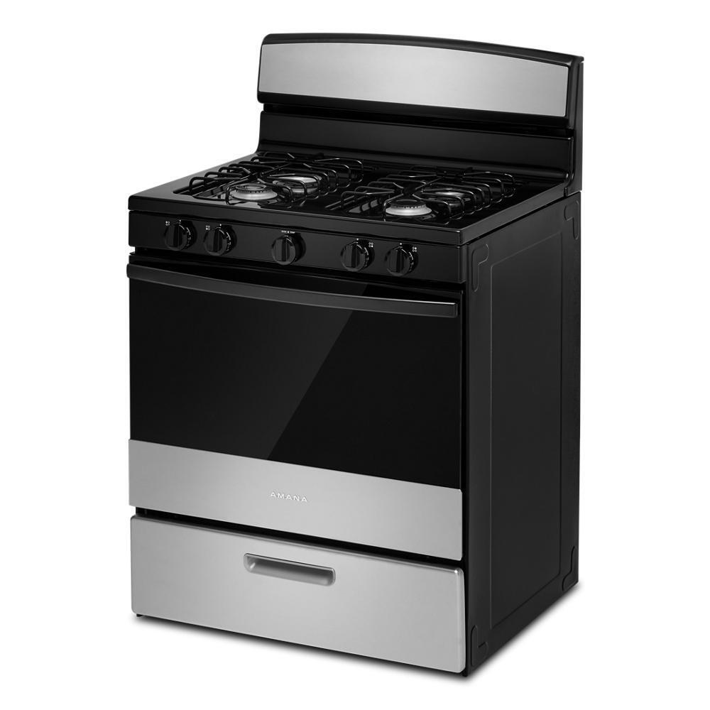 AGR4203MNS Amana® 30-inch Gas Range with Easy-Clean Glass Door