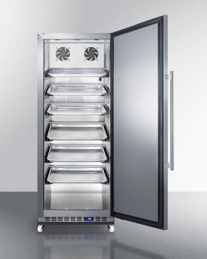 Summit FFAR121SSRI 24" Wide Mini Reach-in All-refrigerator With Dolly