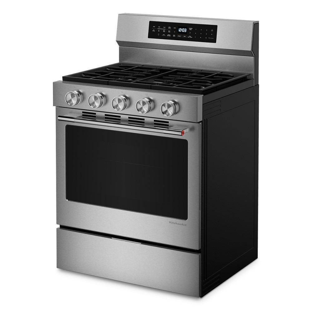 Kitchenaid KFGS530SPS 5.0 Cu. Ft. Smart Freestanding Gas Range with Convection Cooking Modes