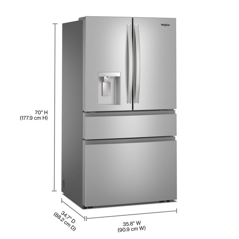 WRMF3636SZ Whirlpool® 29 Cu. Ft. Family-Sized Capacity French door refrigerator with Flexible Temperature Drawer